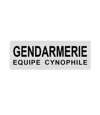 Bandeau Gendarmerie Equipe Cynophile rétroréfléchissant 3 x 10 cm - Patrol Equipements