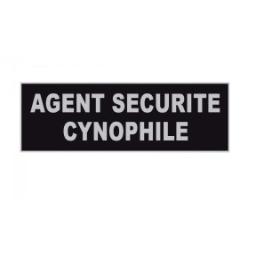 Bandeau Agent de sécurité cynophile inversé 3 x 10 cm - Patrol Equipements