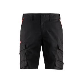 Short Industrie stretch 2D Noir/Rouge - Blaklader