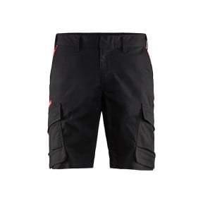 Short Industrie stretch 2D Noir/Rouge - Blaklader
