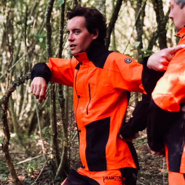 veste de travail stretch herma noir/orange - francital