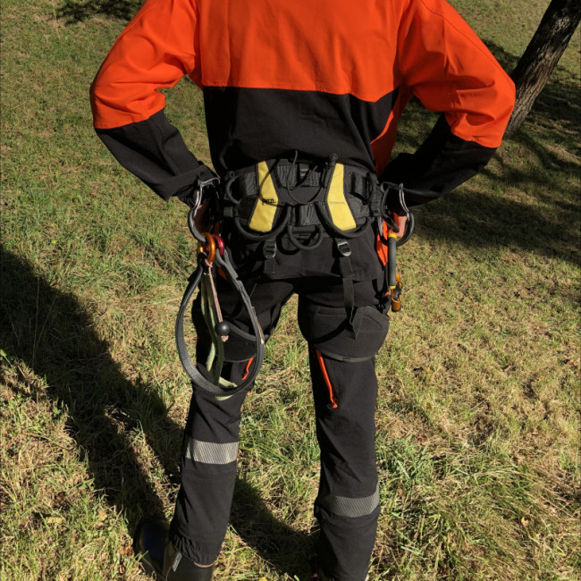 Hermes Medium Hose Schwarz und Orange - Francital