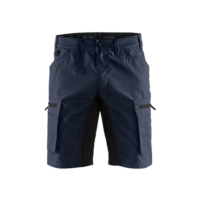 Short maintenance +stretch Marine foncé/Noir - Blaklader