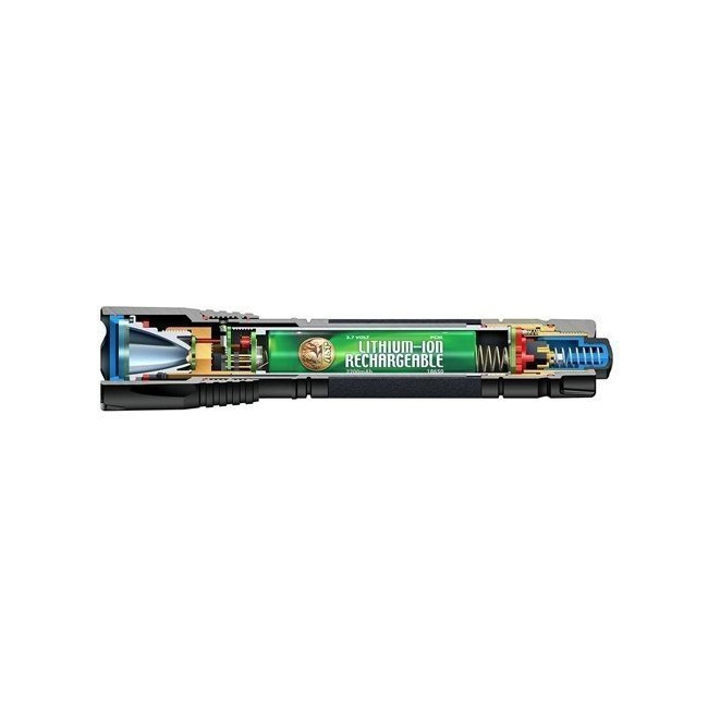 Taschenlampe Poly Triad USB Schwarz - ASP