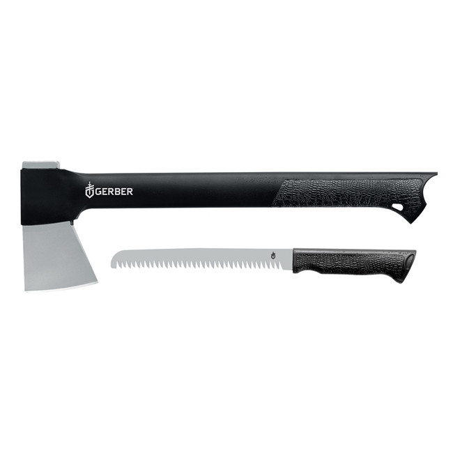 Hache Gator Combo Axe II avec scie à main Noir - Gerber