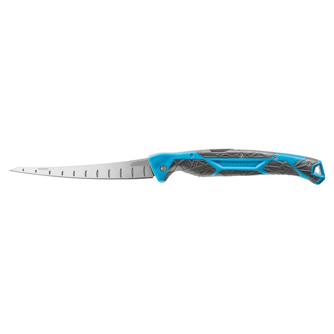 Couteau à filet pliant pour eau salée Controller 6" Bleu - Gerber