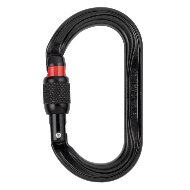 OXAN SCREW-LOCK KARABIJNHAAK ZWART - PETZL