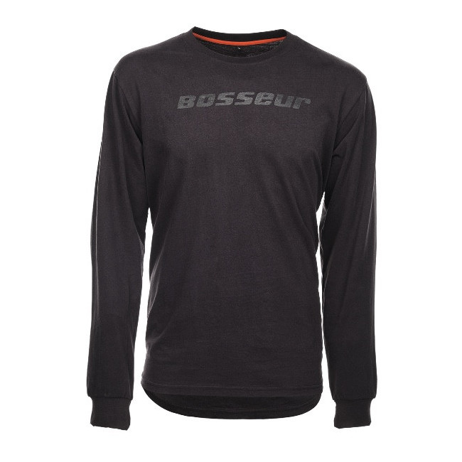 Langarm-T-Shirt Tucker Grau Meliert - Bosseur