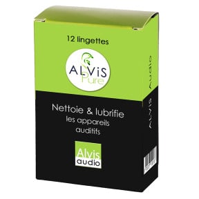 Lot de 12 lingettes Alvis Pure pour appareils auditifs - Alvis Audio