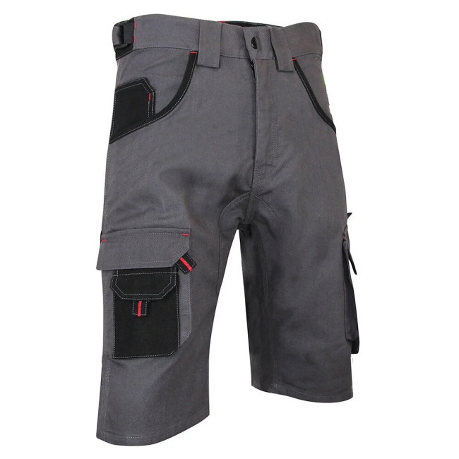 Tweekleurige werkshort Calcaire Grijs/Zwart - LMA