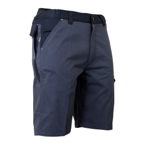 bermuda bicolore multipoches fondeur gris sombre/noir - lma
