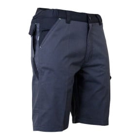 bermuda bicolore multipoches fondeur gris sombre/noir - lma