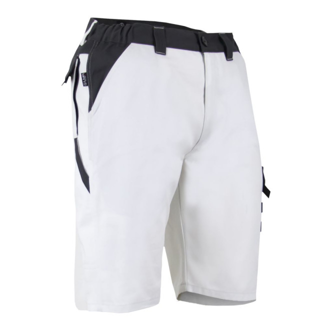 bermuda bicolore multipoches pastel blanc/gris nuit - lma