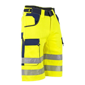 Bermudy HV Authentic Bougie Fluorescencyjny żółty/Granatowy - LMA