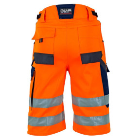 Warnschutz-Bermudas Authentic Chandelle Neonorange/Marine - LMA