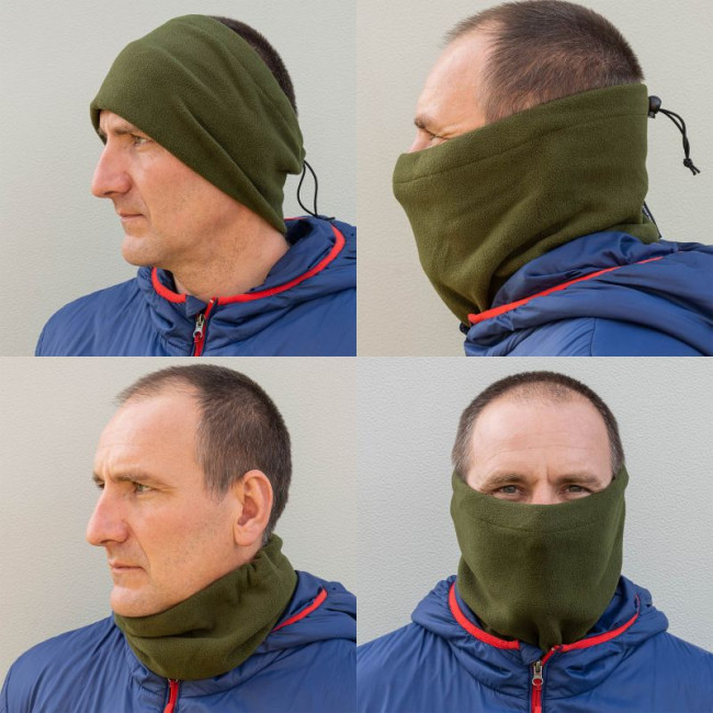 Fleece nekwarmer Olijfgroen - Highlander