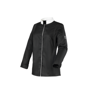 Veste de cuisine pour femme à manches longues Elize noir - Robur