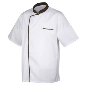 Veste mixte Energy manches courtes Blanc et moka - Robur