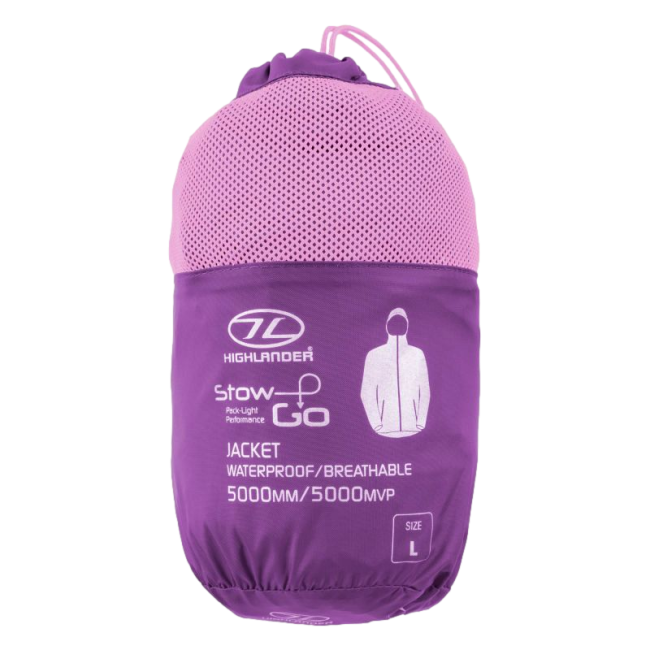 Stow & Go Wasserdichte Damenjacke Violett - Highlander