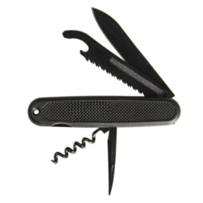 Multifunktions-Taschenmesser schwarz - Miltec