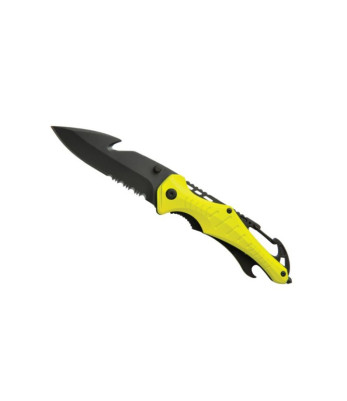 Couteau de sécurité EMERGENCY jaune fluo - Baladéo