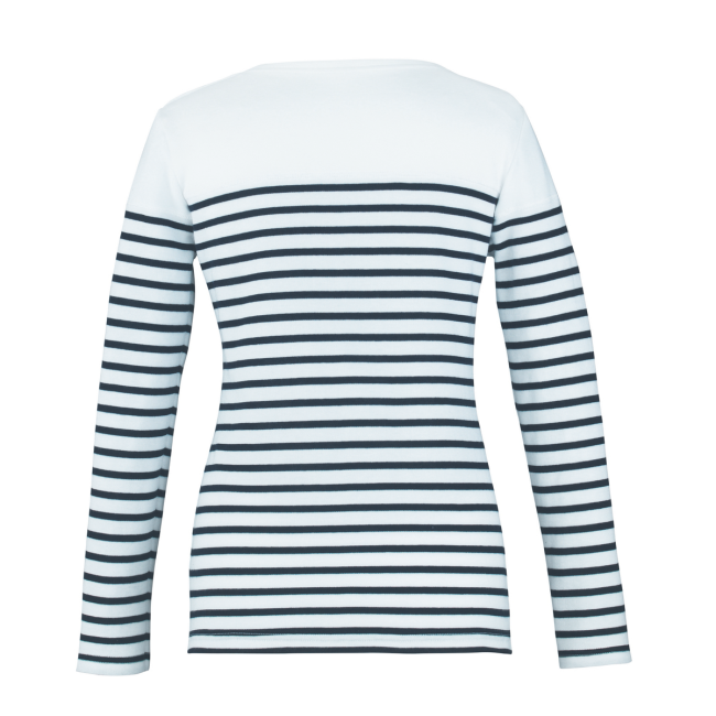 tee shirt femme ancre manches longues mif s raye marine - robur