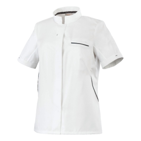 Veste femme manches courtes Escale Blanc et bleu - Robur