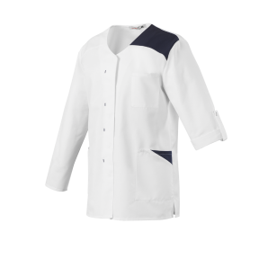 Tunique femme manches longues Flavie Blanc et bleu - Robur
