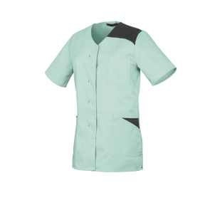 Tunique femme manches courtes Flavie Menthe et anthracite - Robur