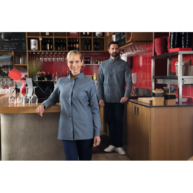 Damenjacke Langarm Briva Blau Chambray - Robur