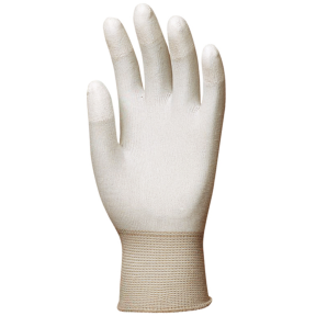 Polyester-Handschuhe weiß, PU-beschichtete Finger weiß - COVERGUARD