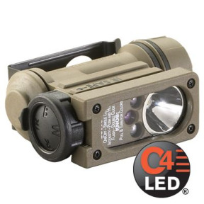 Militärische Sidewinder Compact II Taschenlampe mit Batterien, coyote - Streamlight