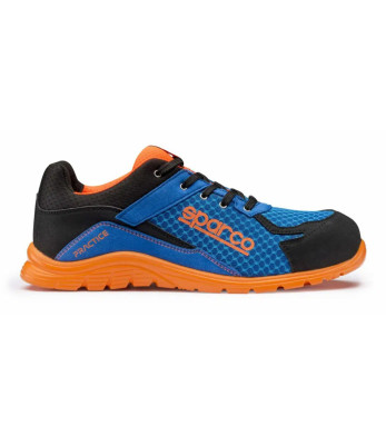 Chaussures de sécurité Practice 07517 S1P SRC Bleu et orange - Sparco