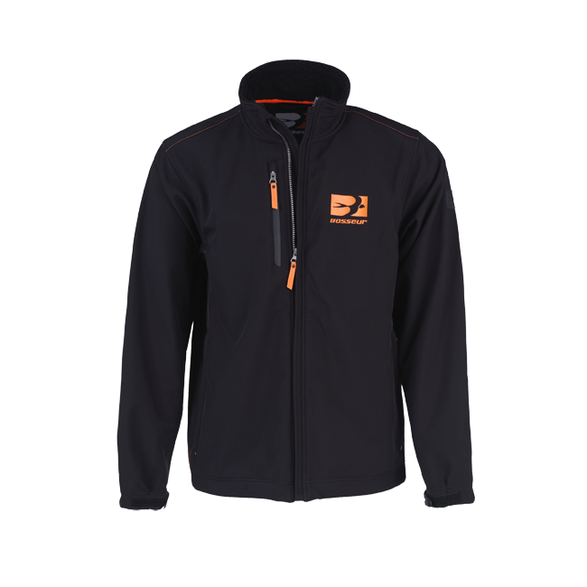 Veste Softshell Nutak Noire-Orange - Bosseur