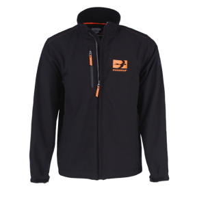 Veste Softshell Nutak Noire-Orange - Bosseur