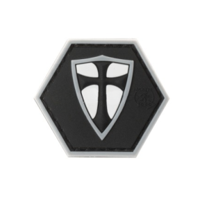 Patch hexagonal bouclier templier noir - JTG