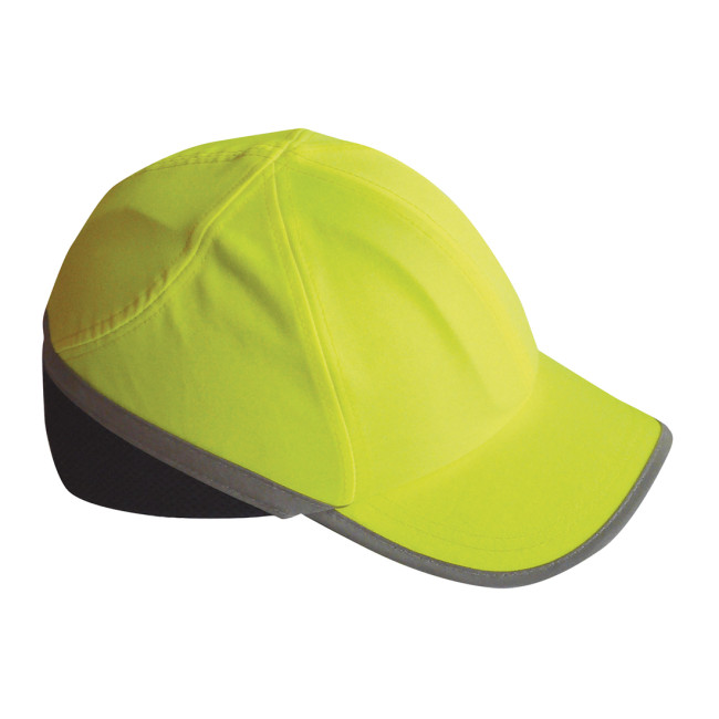 Pet anti-stoot lange klep geel - Portwest