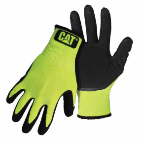 Caterpillar Latex-Handschuhe mit hoher Sichtbarkeit Gelb/Schwarz
