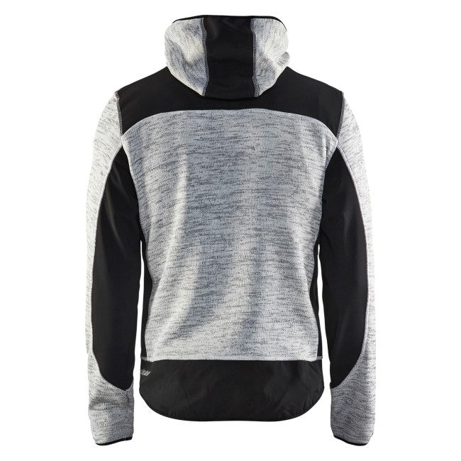 Veste tricotée à capuche Gris chiné/Noir - Blaklader