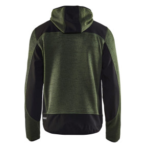 Strickjacke mit Kapuze Armeegrün/Schwarz - Blaklader