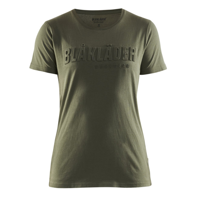 T-shirt imprimé 3D femme Vert Automne - Blaklader