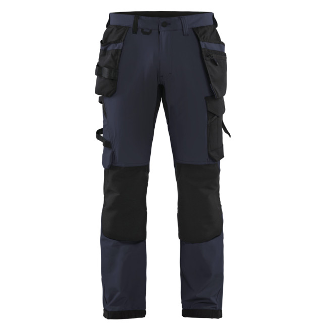 Pantaloni da artigiano stretch 4D Blu scuro/Nero Blaklader