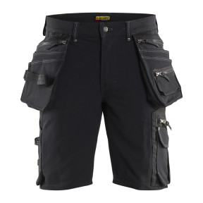Short X1900 ambachtsman stretch 4D Zwart - Blaklader