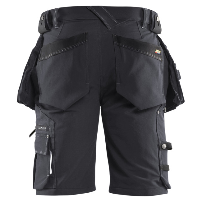 Short X1900 artisan stretch 4D Gris Foncé/Noir - Blaklader