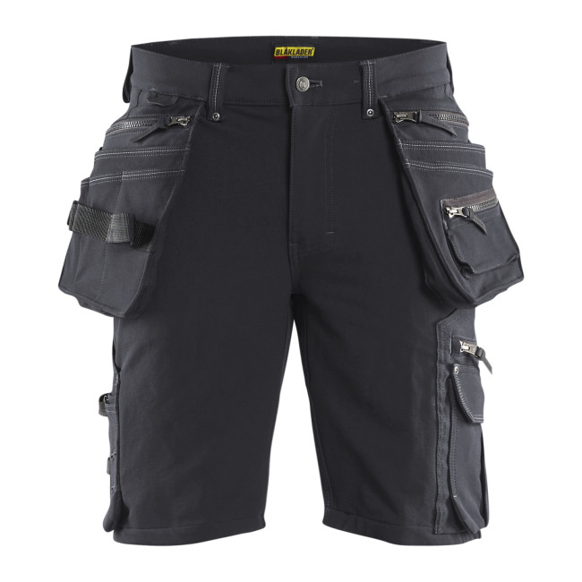 Short X1900 artisan stretch 4D Gris Foncé/Noir - Blaklader