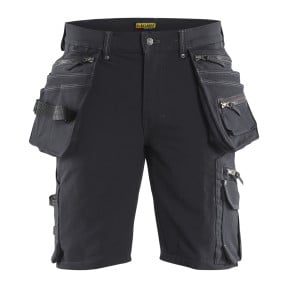 Short X1900 artisan stretch 4D Gris Foncé/Noir - Blaklader