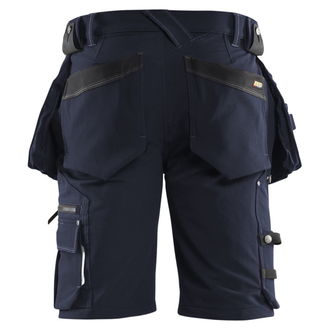 Short X1900 artisan stretch 4D Marine foncé/Noir - Blaklader