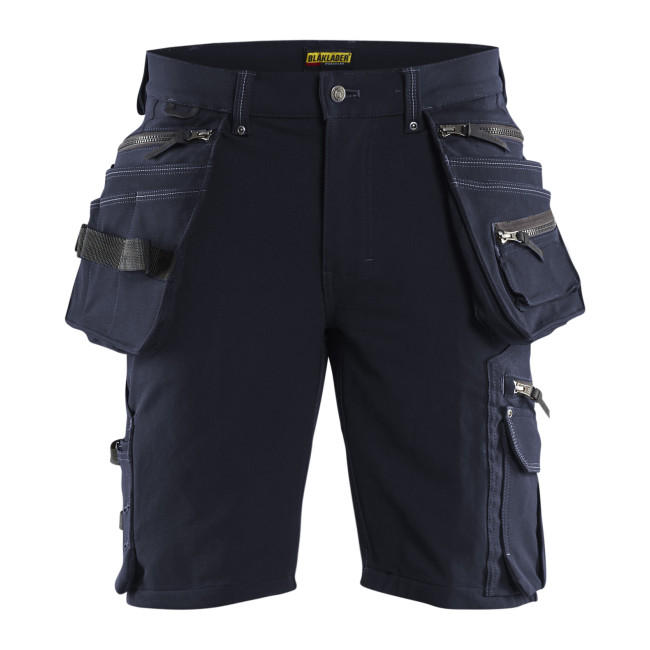 Handwerker Stretch-Shorts X1900 4D Marineblau/Schwarz - Blaklader