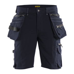 Short X1900 artisan stretch 4D Marine foncé/Noir - Blaklader
