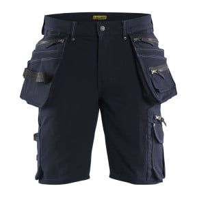 Short X1900 artisan stretch 4D Marine foncé/Noir - Blaklader